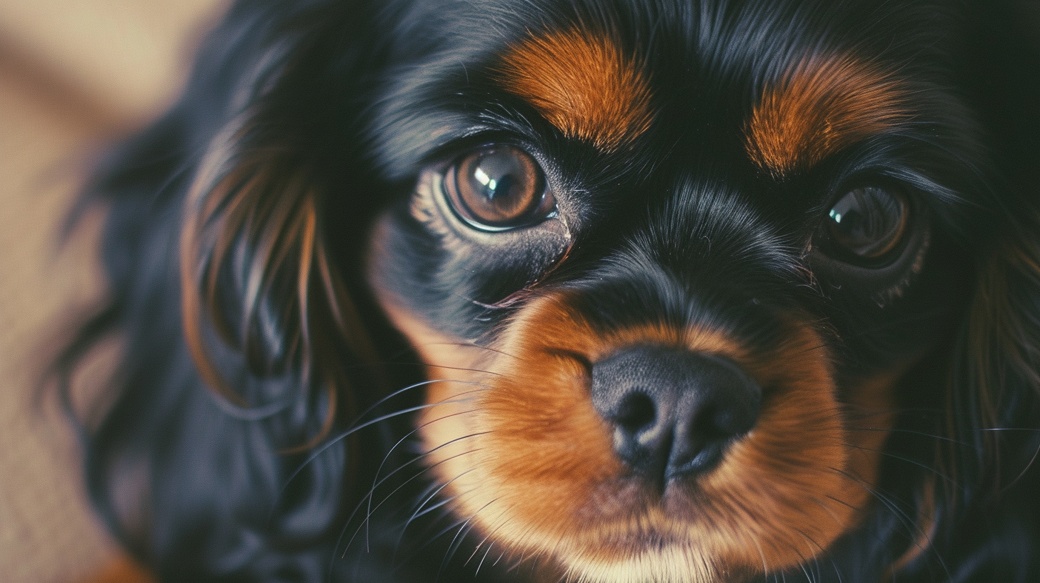 Black and Tan Cavalier King Charles Puppy