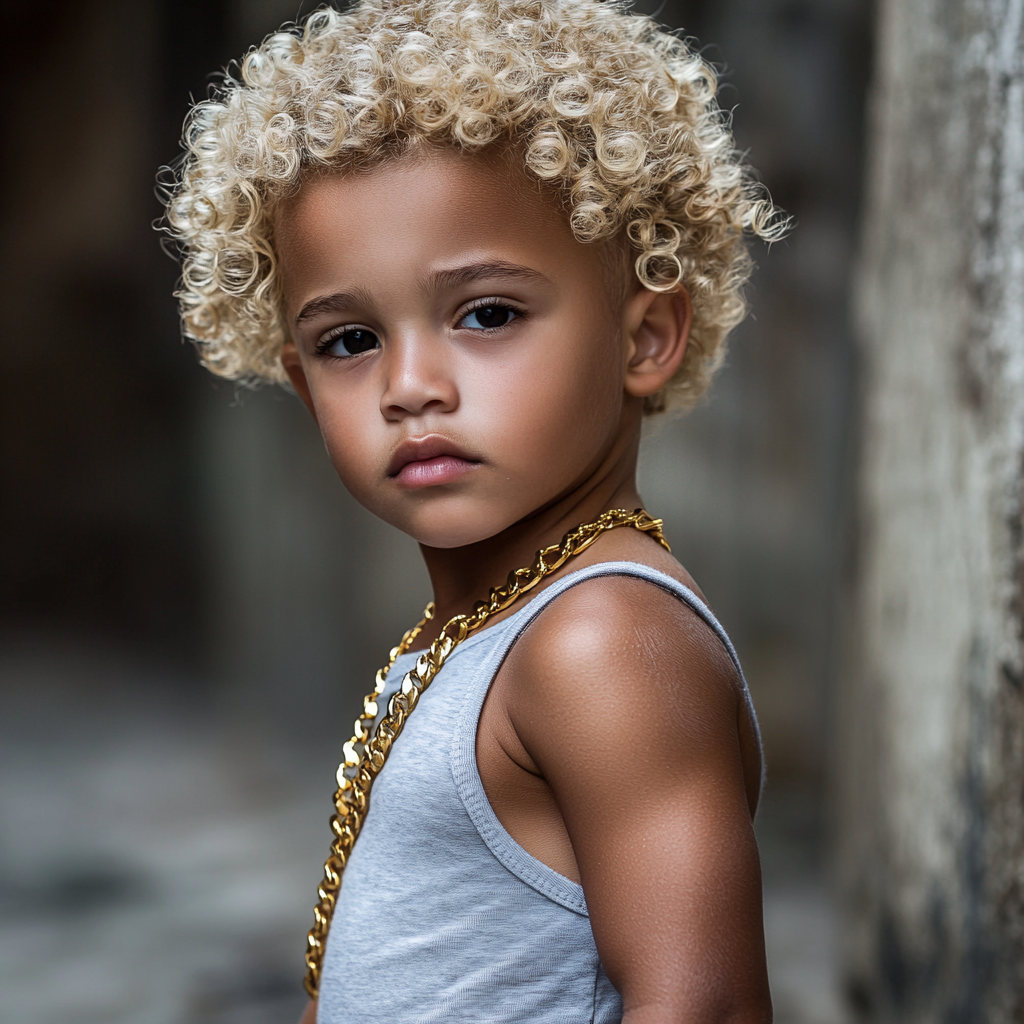 Muscular African Boy Toddler Image