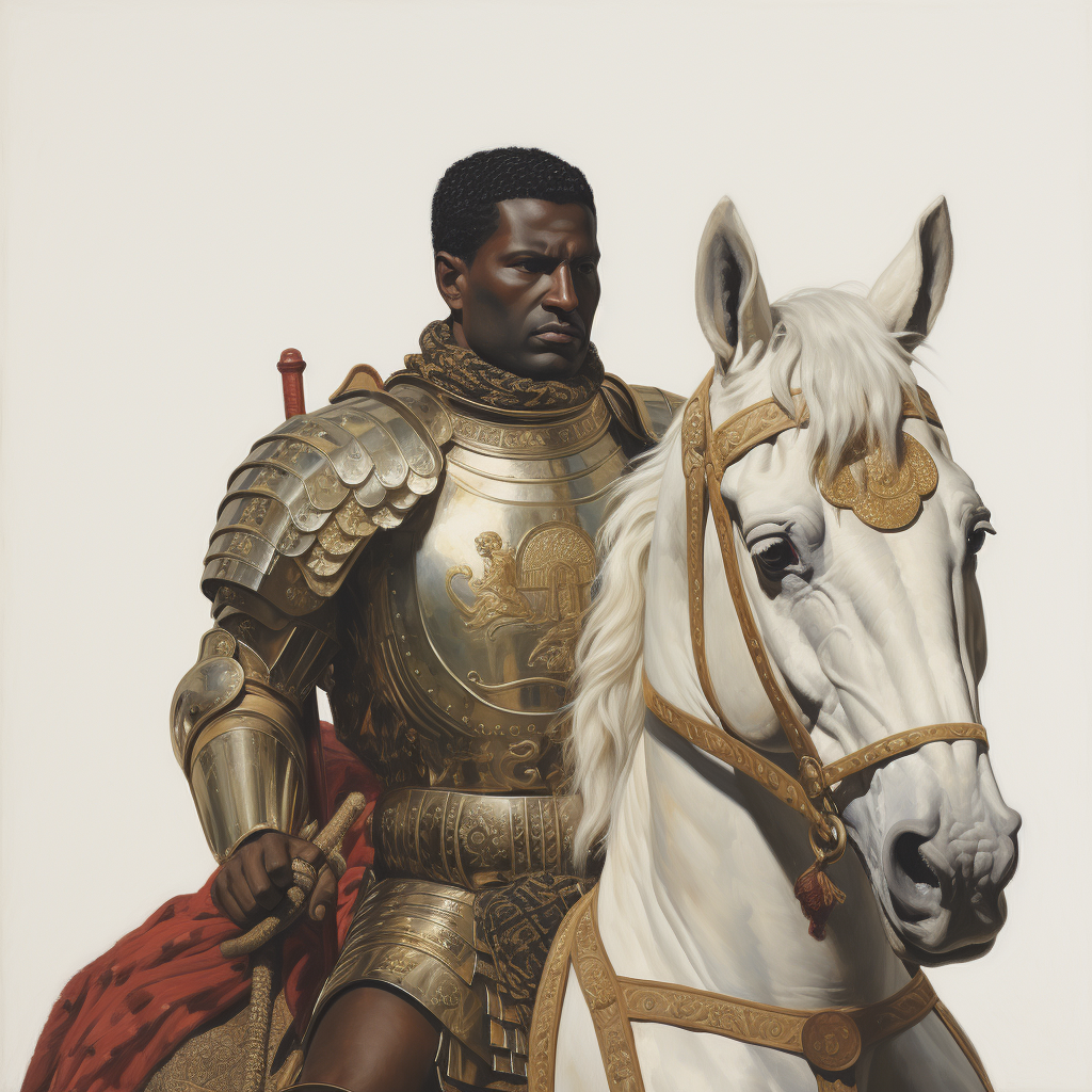 Black Trojan in 19th-century oil painting