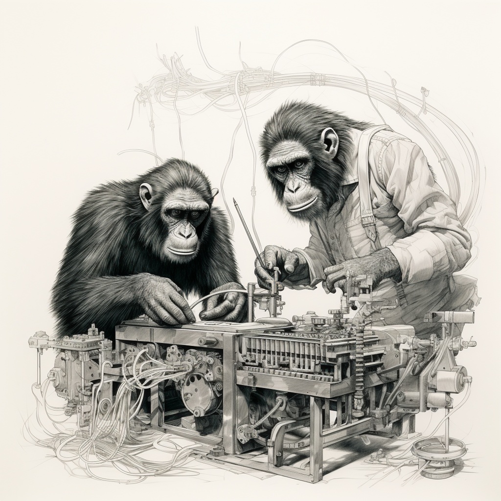 Apes discovering tool of logic