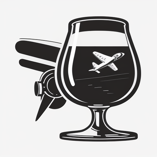 Logo of beer glass with propeller