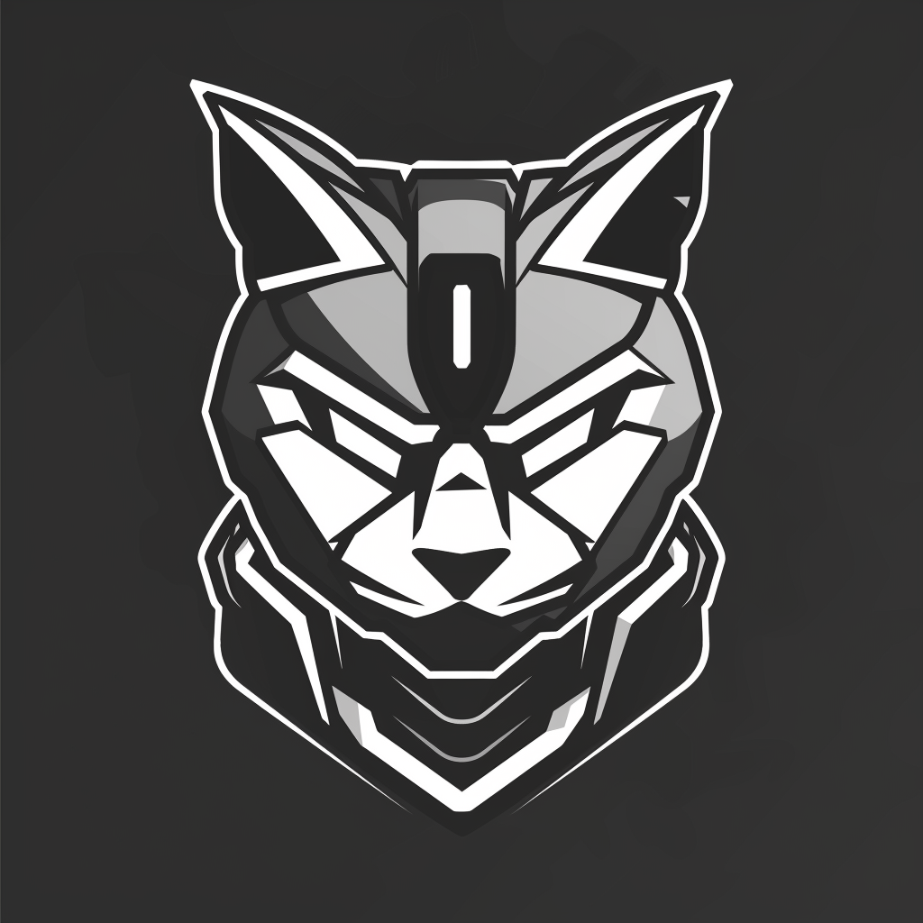 Cat logo with tech game vibes