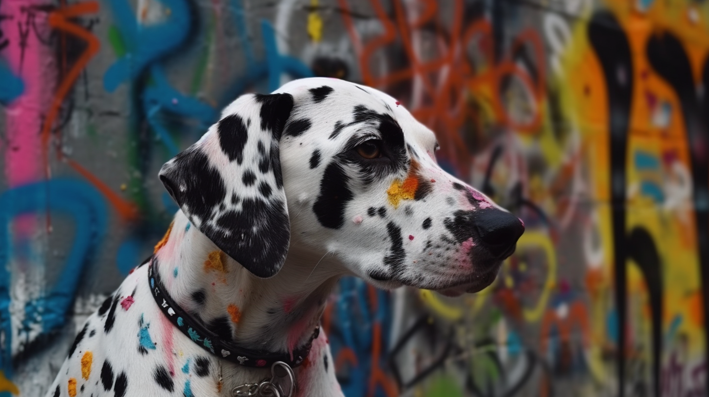 Sad-eyed Dalmatian Puppy with Black Spots