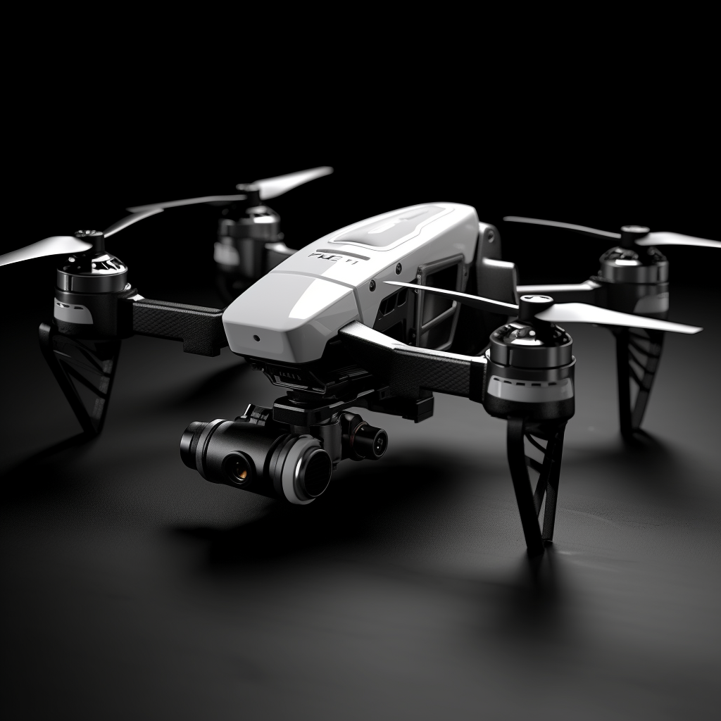 Black and White Drone with WF Engraved