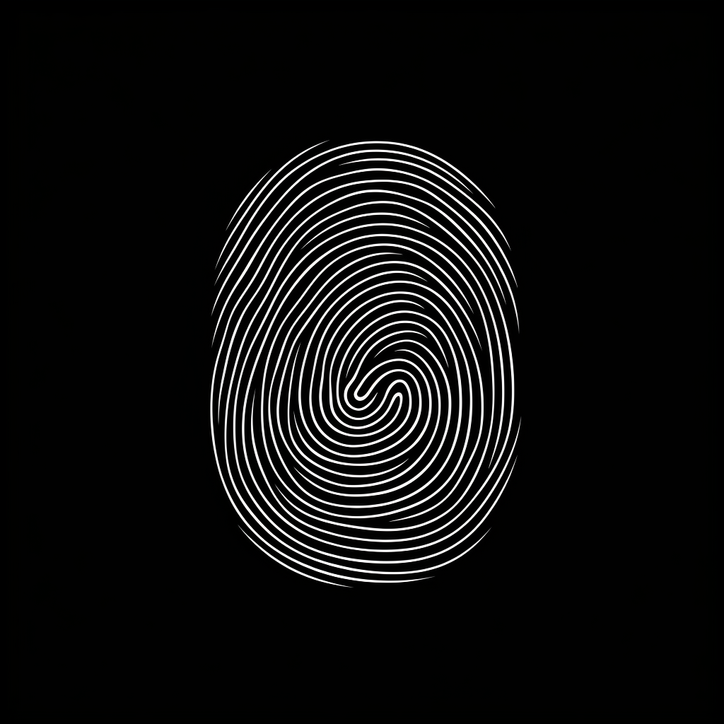 Stylish black and white fingerprint waves propagation