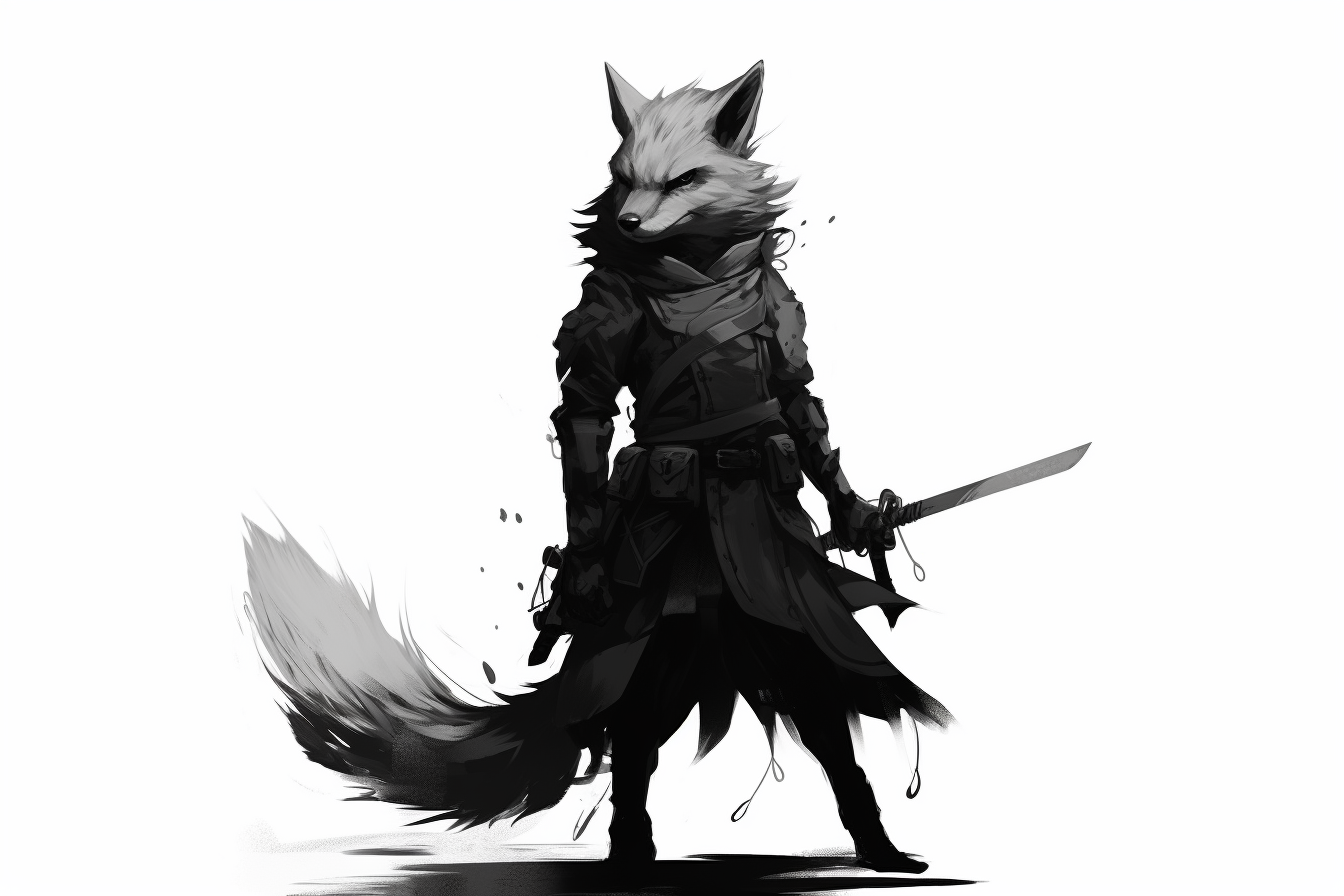 Fox Silhouette Sketch