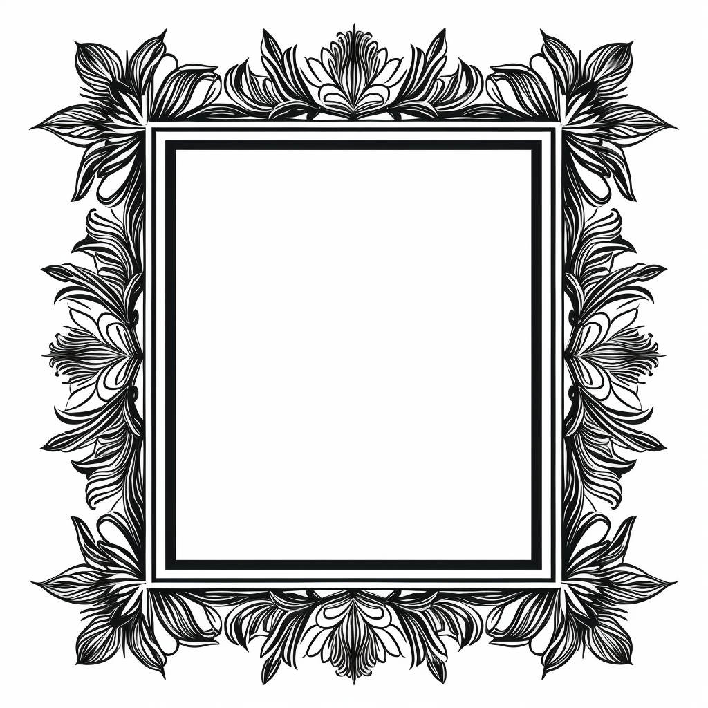 Black and white squared frame vector