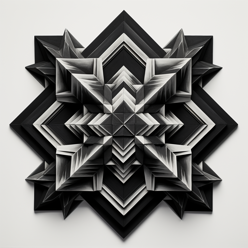 Black White Geometric Shape