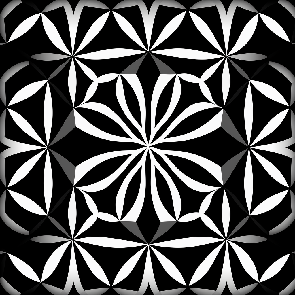 Black White Geometry Pattern