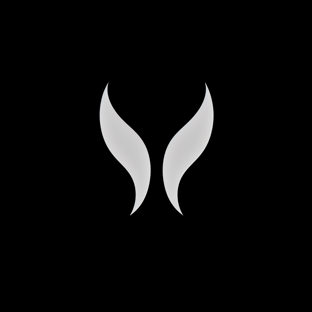 Black and White Human Ear Symbol Icon