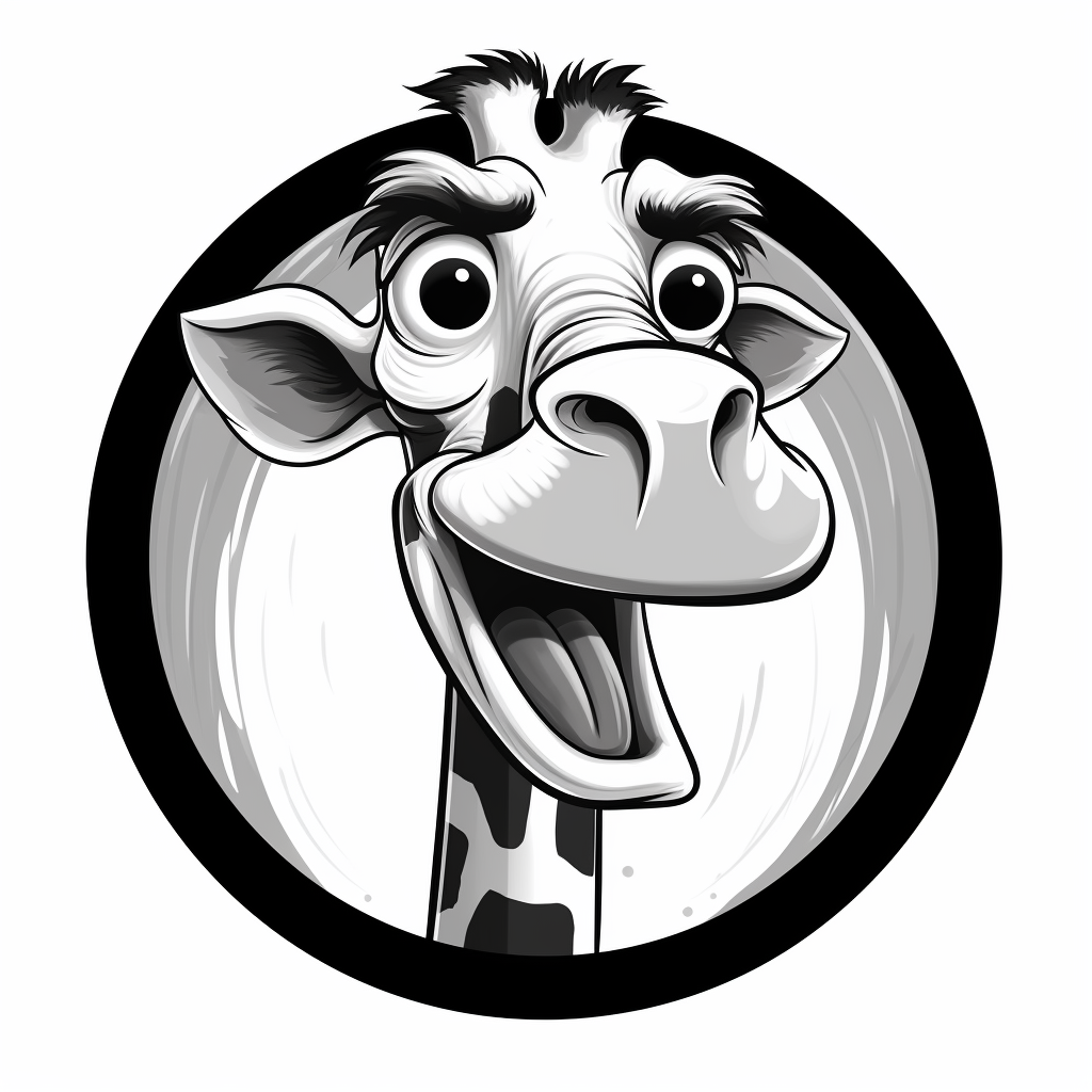 Black and White Giraffe Logo