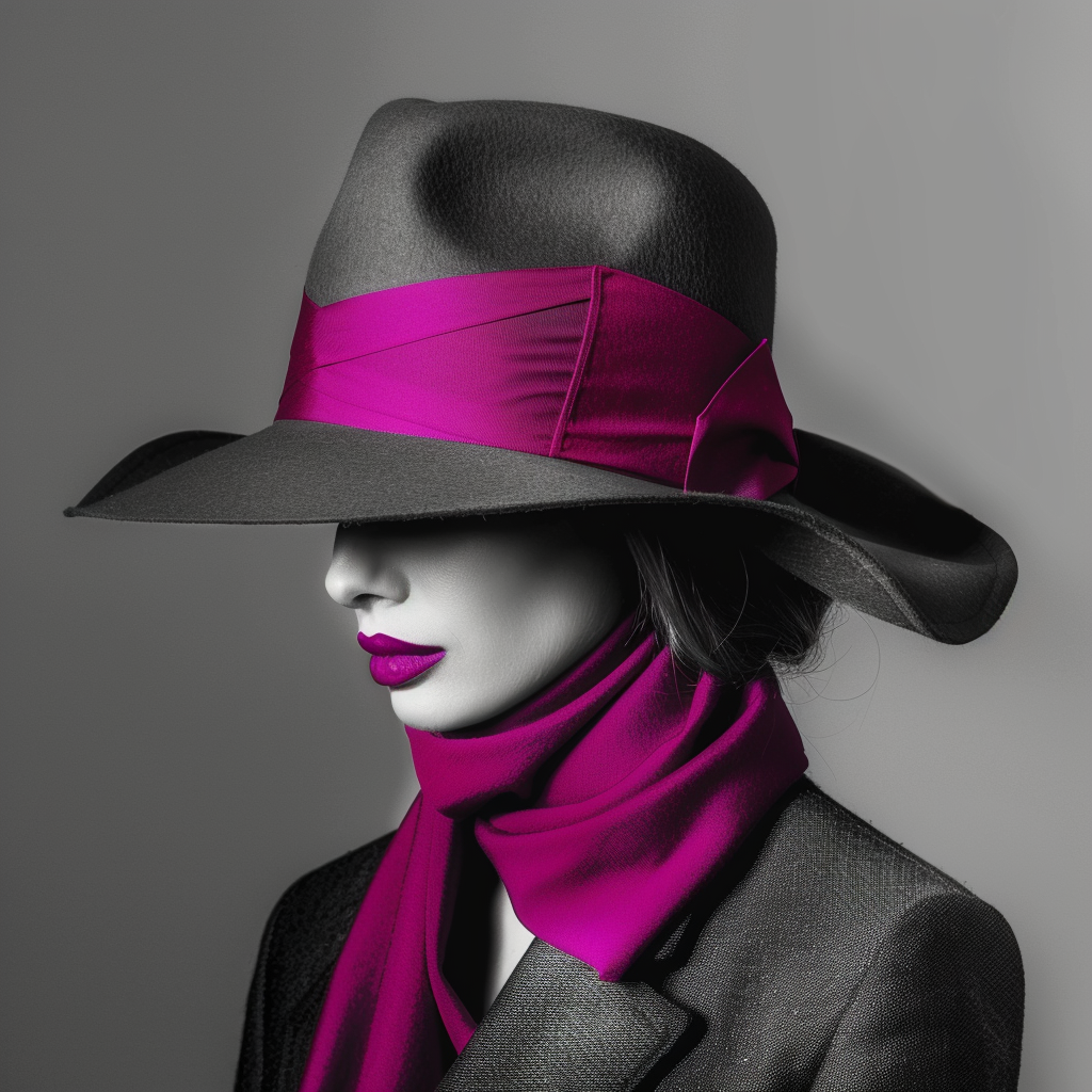 Black White Magenta Pop Hats