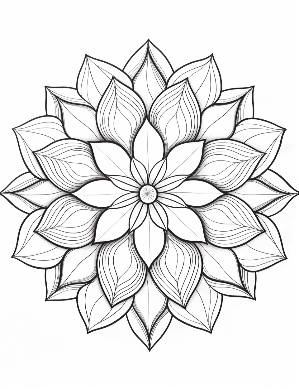 Origami Mandala Coloring Page