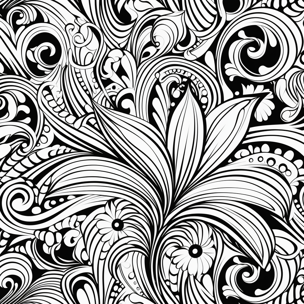 Beautiful art vector with black pattern on white background