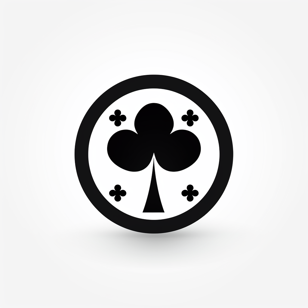 Simple logo of a black and white puzzle ace of spade