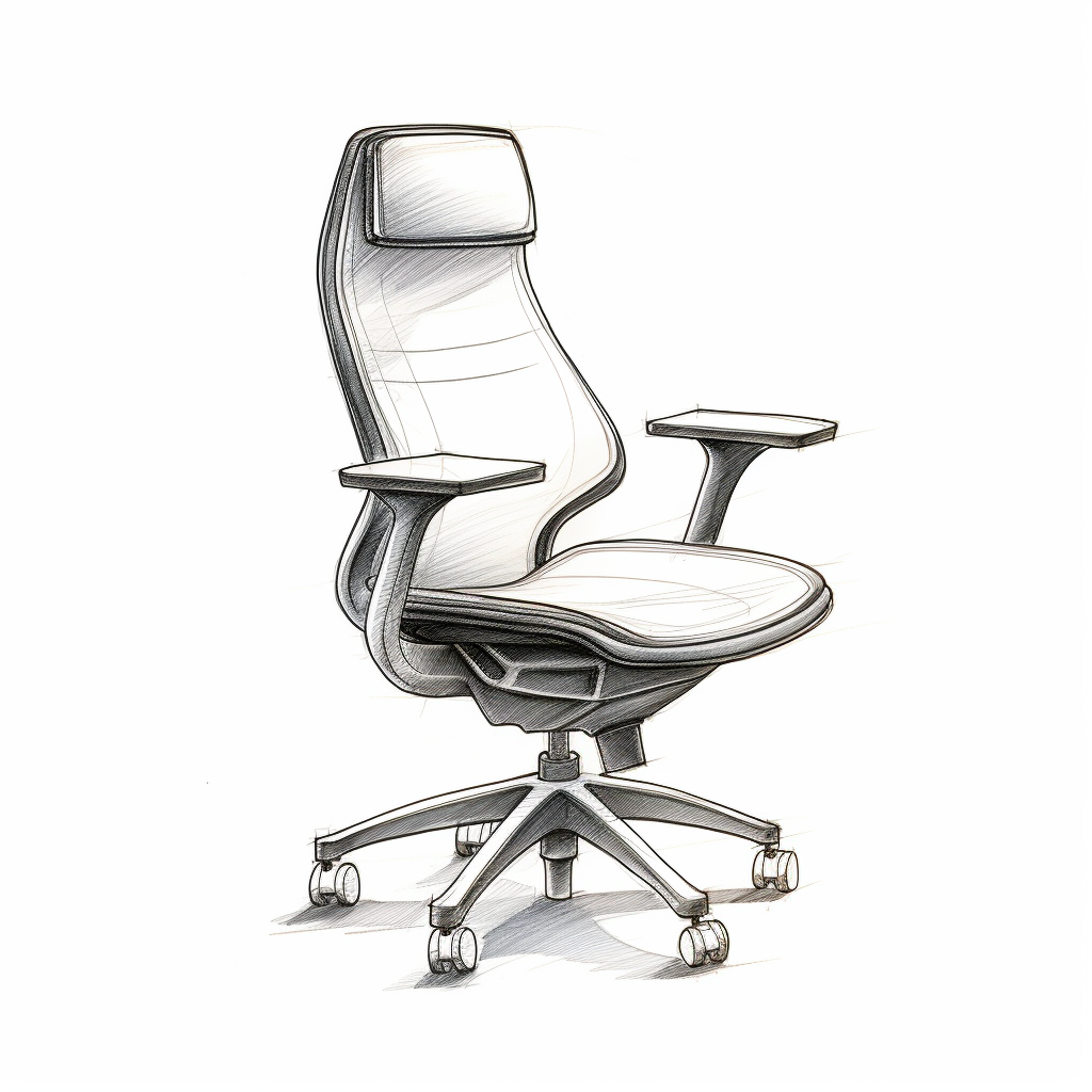 Office Swivel Chair Sketch