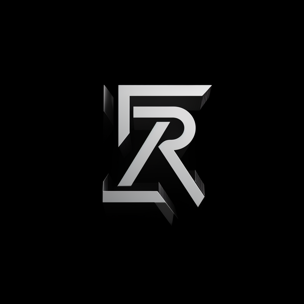 Black and white logo of letters RY with ampersand