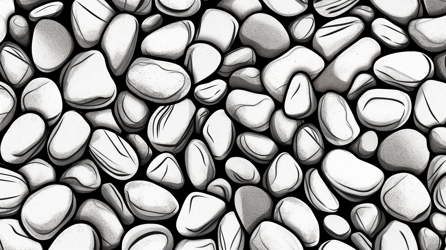 Pop art black and white stone drawing