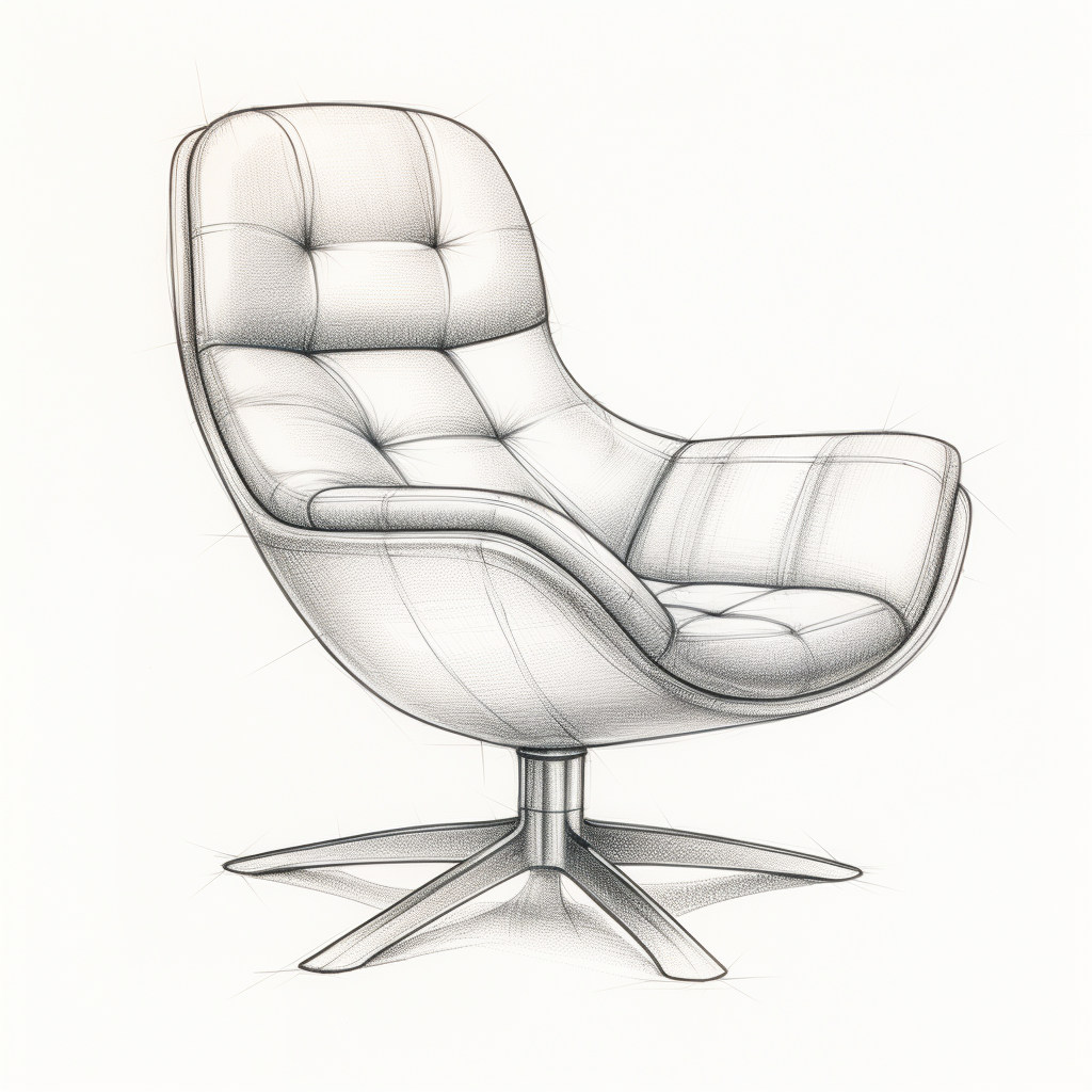 Swivel Chair Line Drawing