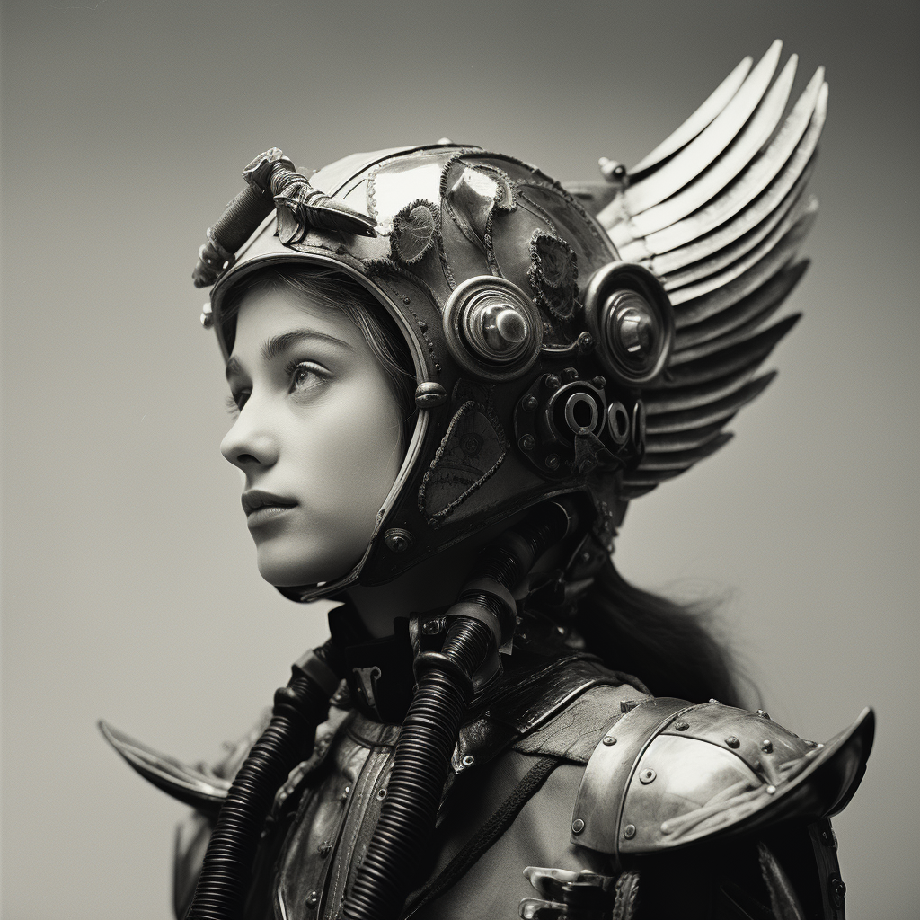 Powerful Valkyrie with Helmet Wings