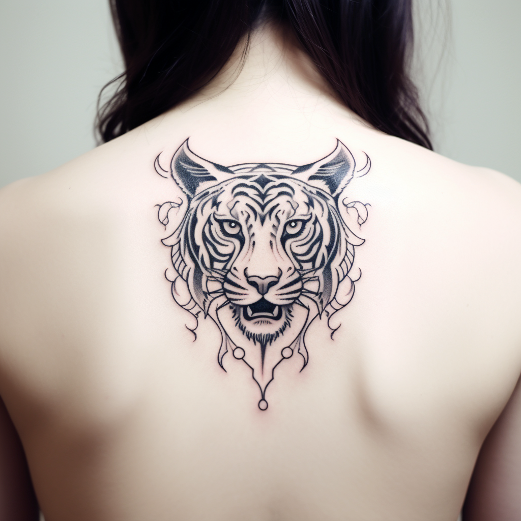 Black Winged Tiger Tattoo