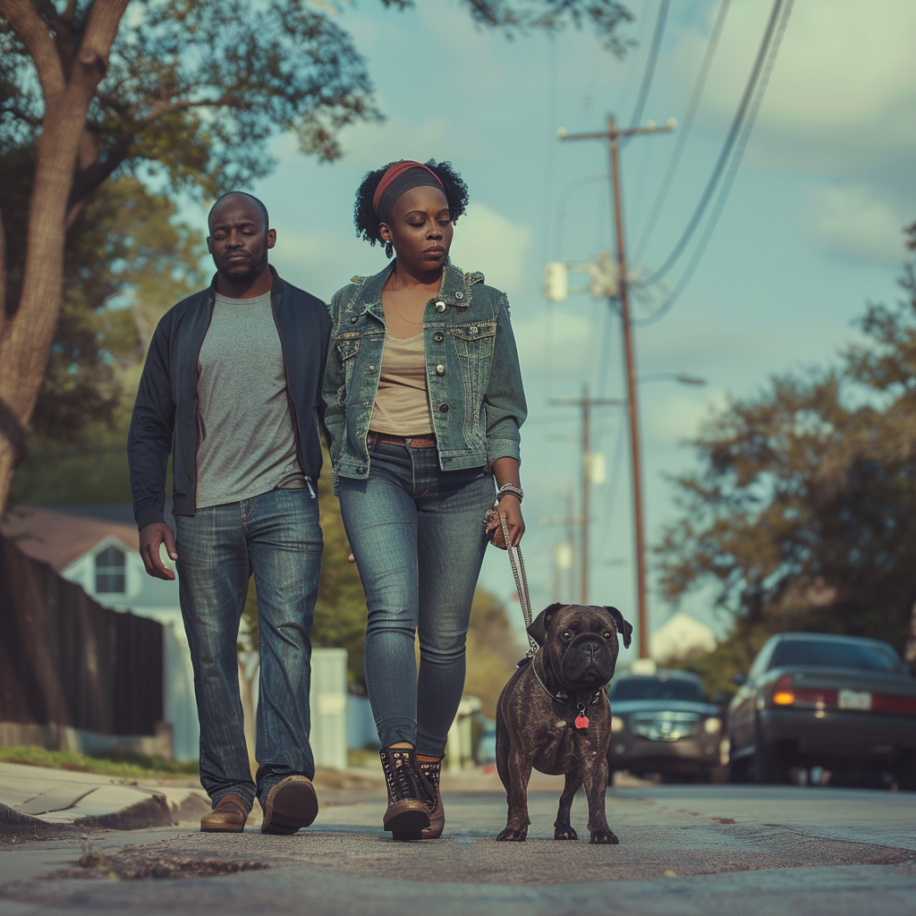 Black woman dog walking in Houston