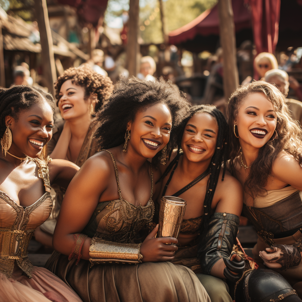 Group of Black Women at Renaissance Faire