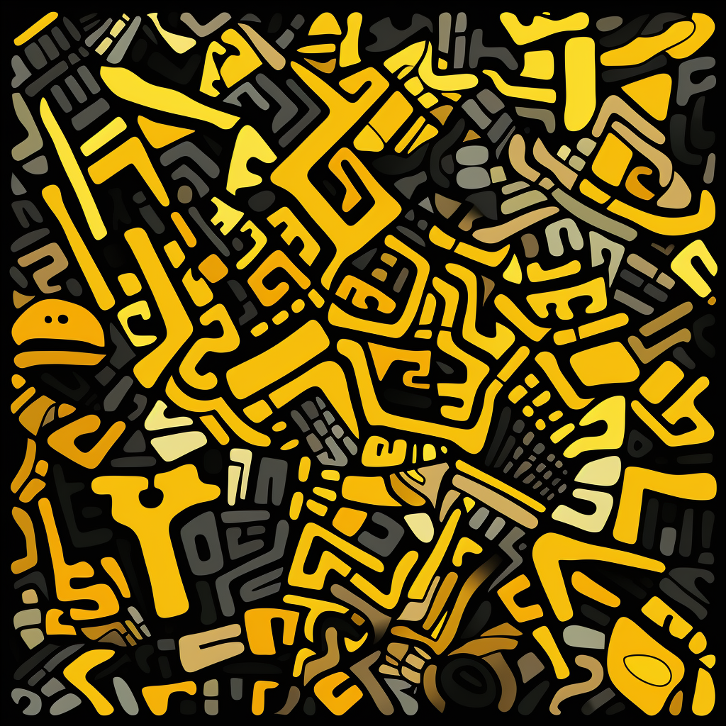 Abstract black and yellow pattern