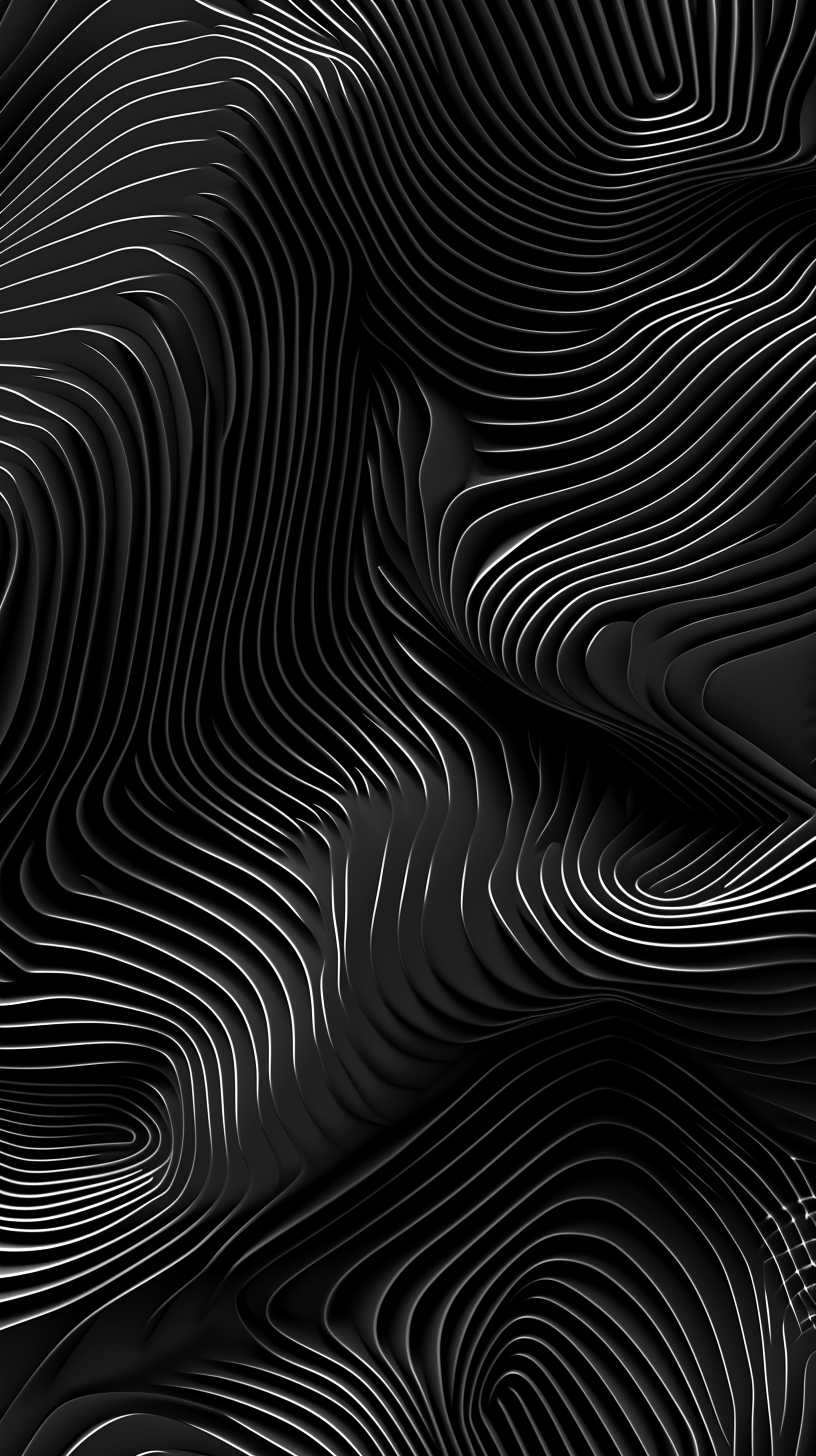 Black Abstract Background with Wavy Pattern