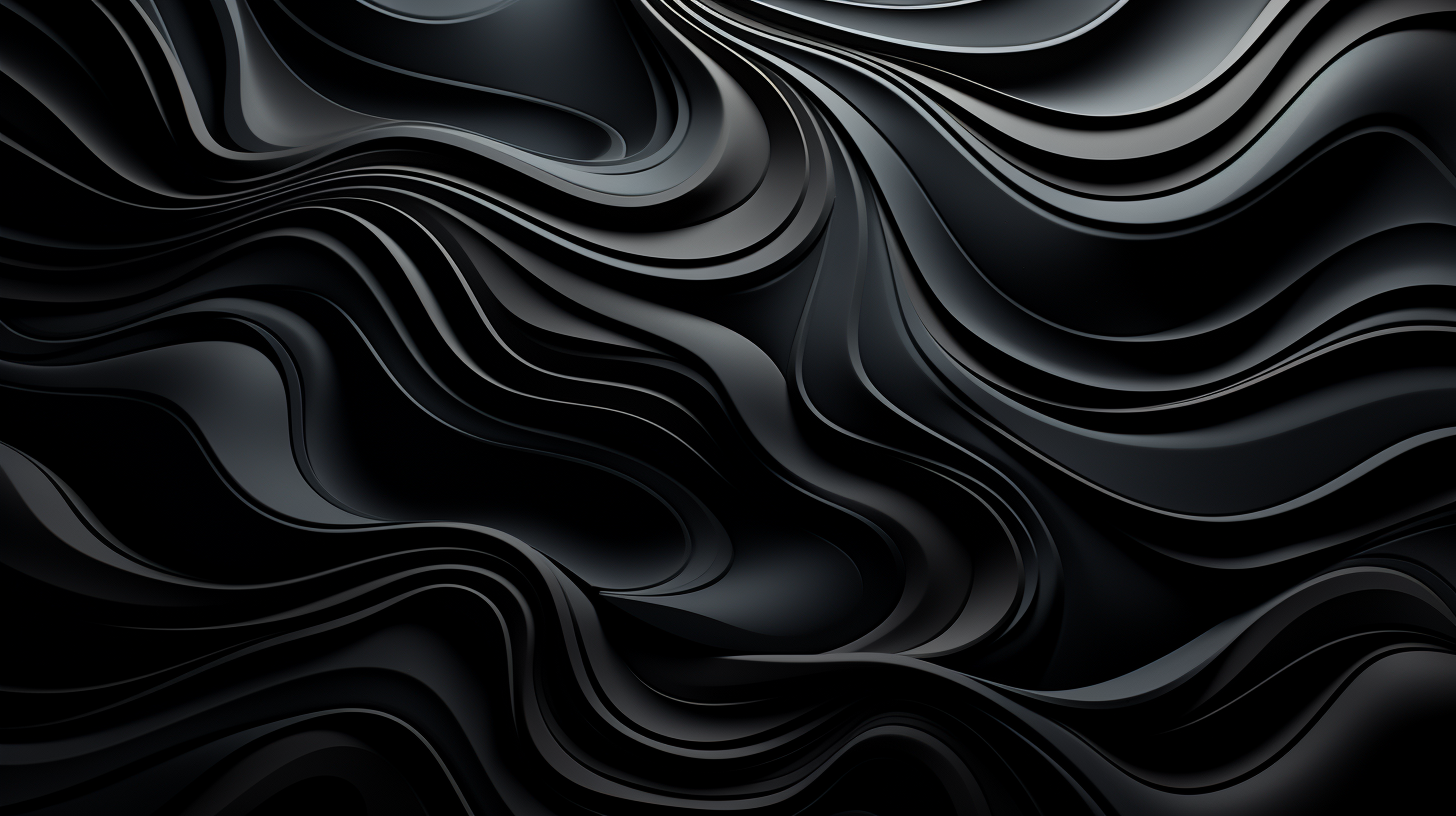 Black abstract background with intricate lines and patterns