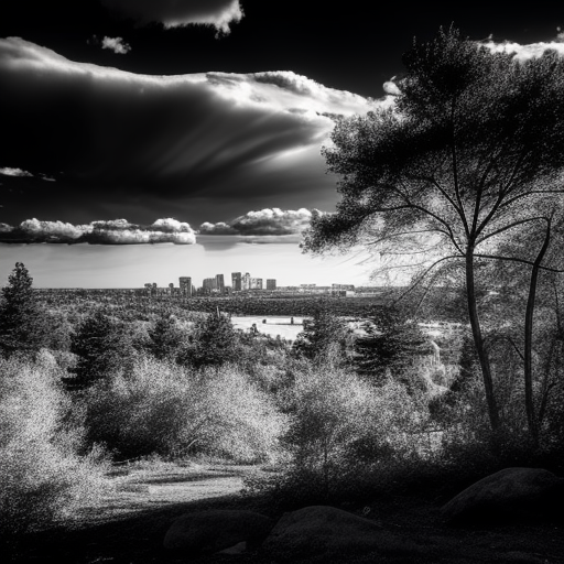 City Forest in Black and White