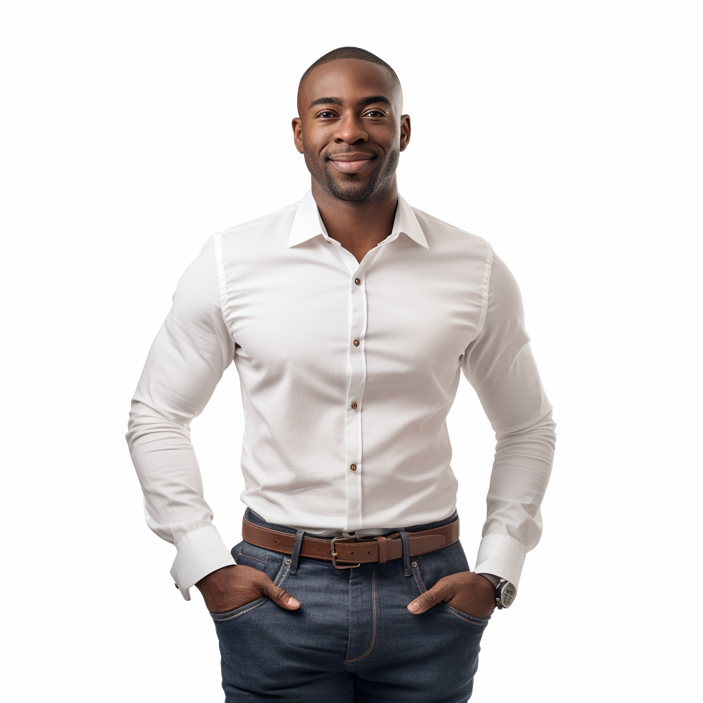 Stylish Businessman in Button Up and Jeans