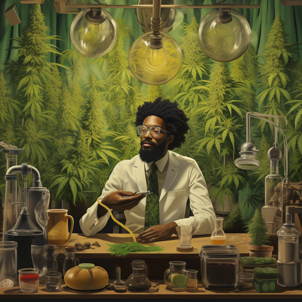 Symbolic depiction of challenges faced by Black entrepreneurs in cannabis industry