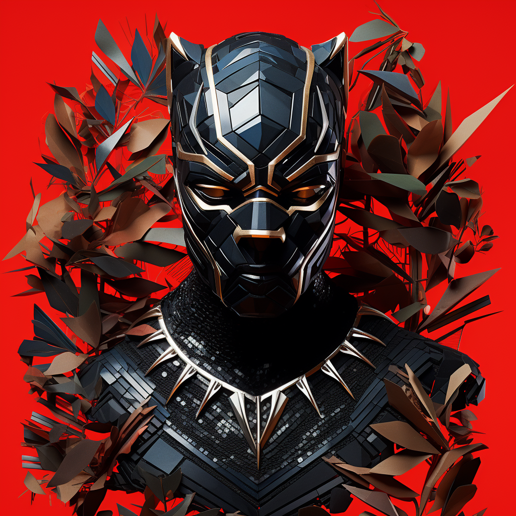 Stunning Black Panther Typography Cover Design