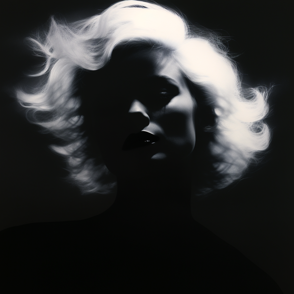 Black silhouettes of Marilyn Monroe