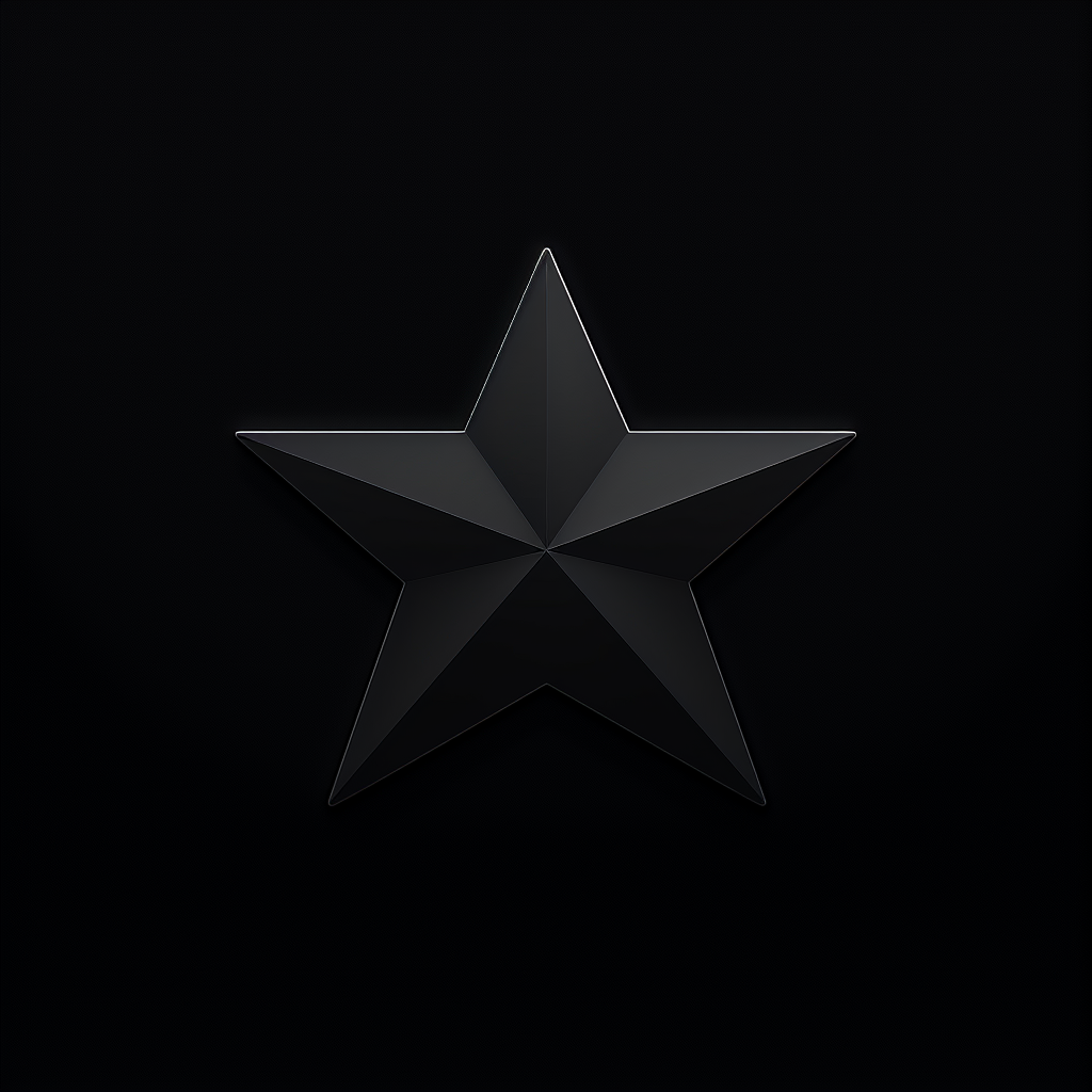 Black slide background with star icon