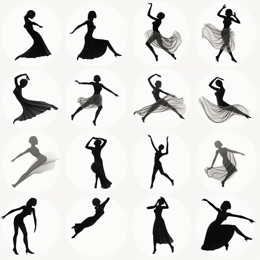 Animated graphic woman dancing