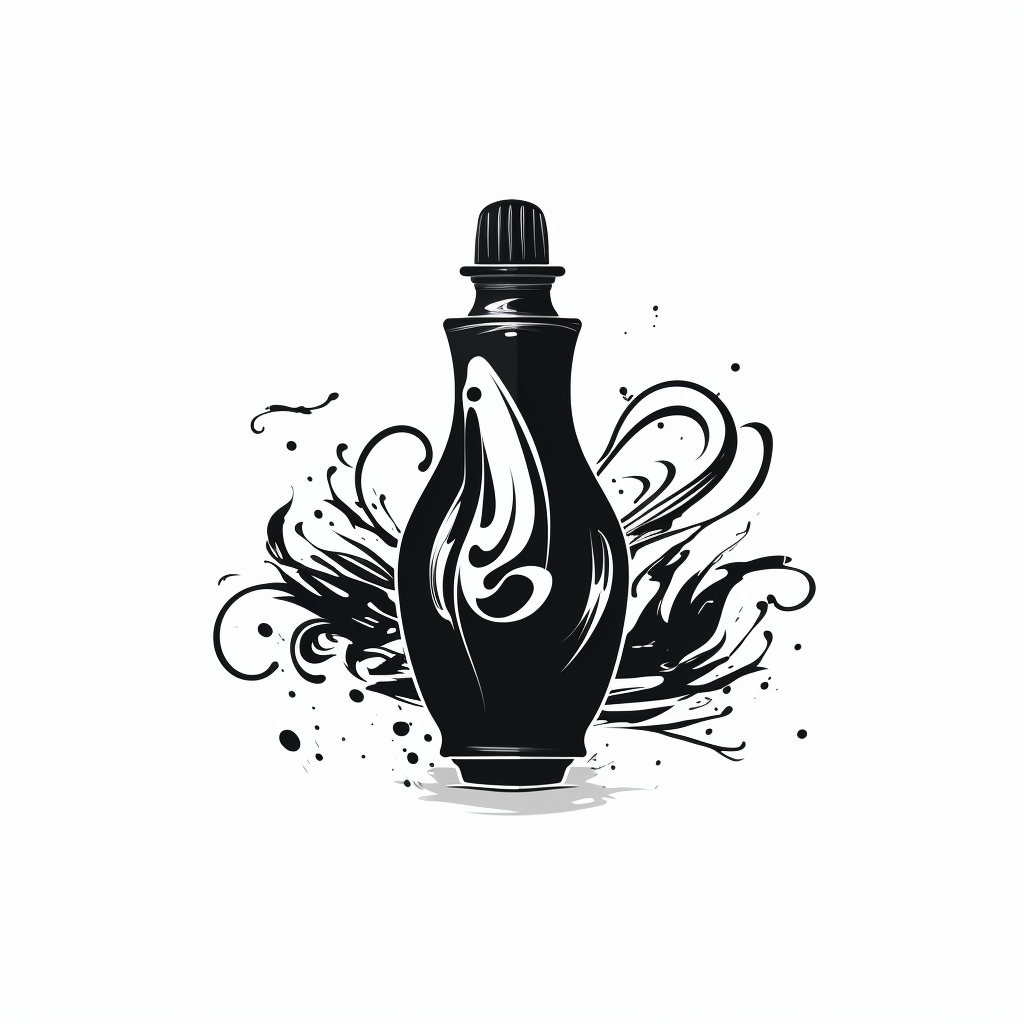 Vintage Inkwell Logo with Fountain Pen