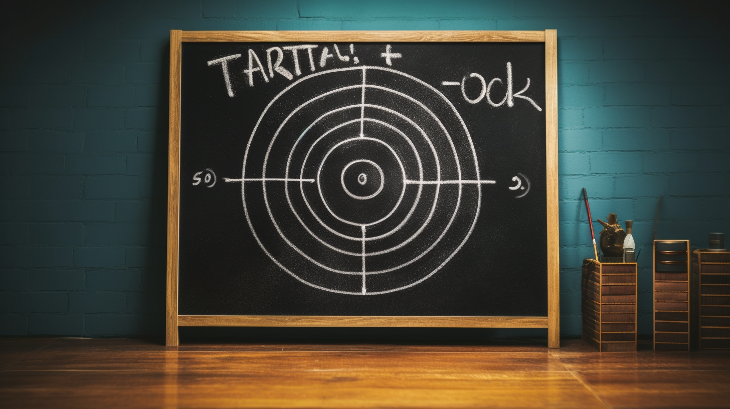 Blackboard with target goal