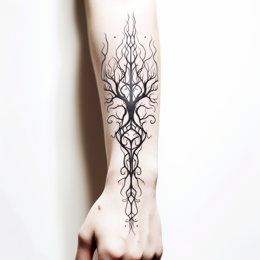 Abstract Tree of Life Tattoo