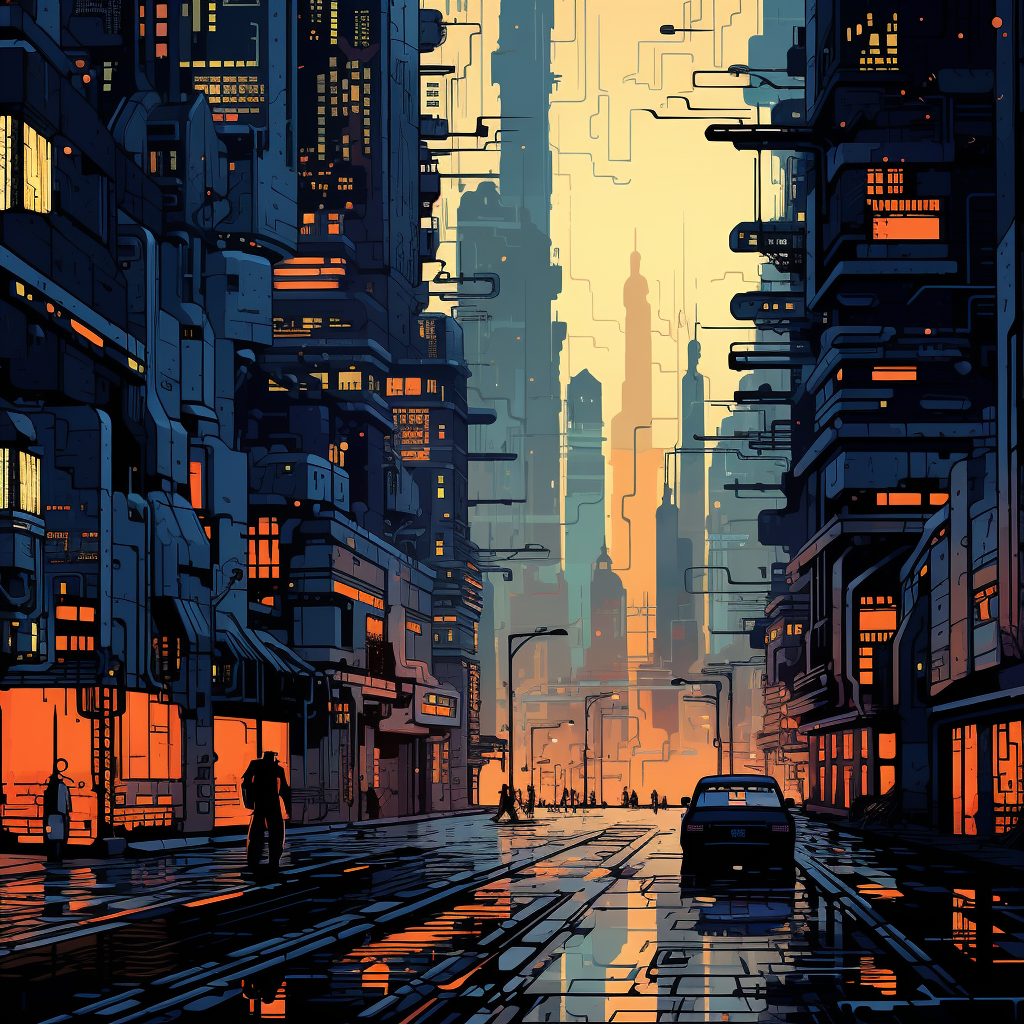 Blade Runner cityscape illustration