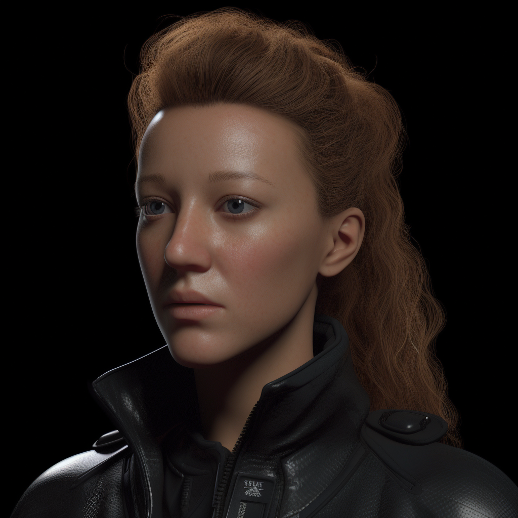 Blake Lively wearing all-black special agent gear close-up