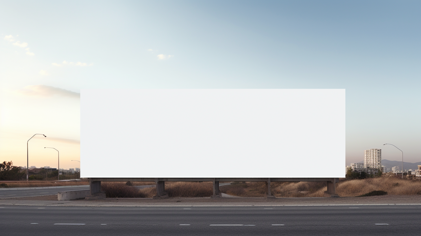 Blank billboard for creative advertising ideas