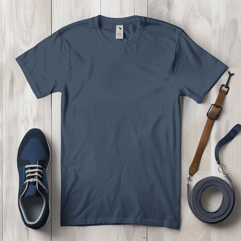 Blank Blue T-Shirt Mockup