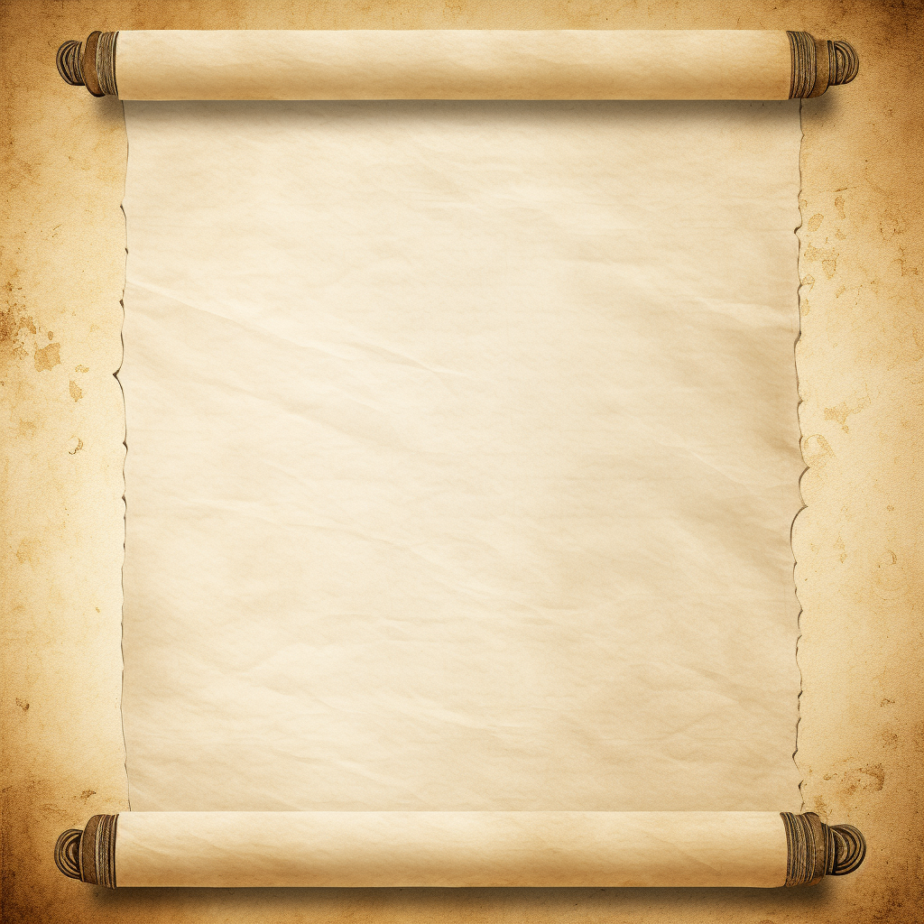 A blank medieval parchment scroll