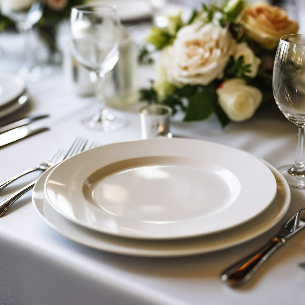 Close-up of Blank Wedding Menu Card