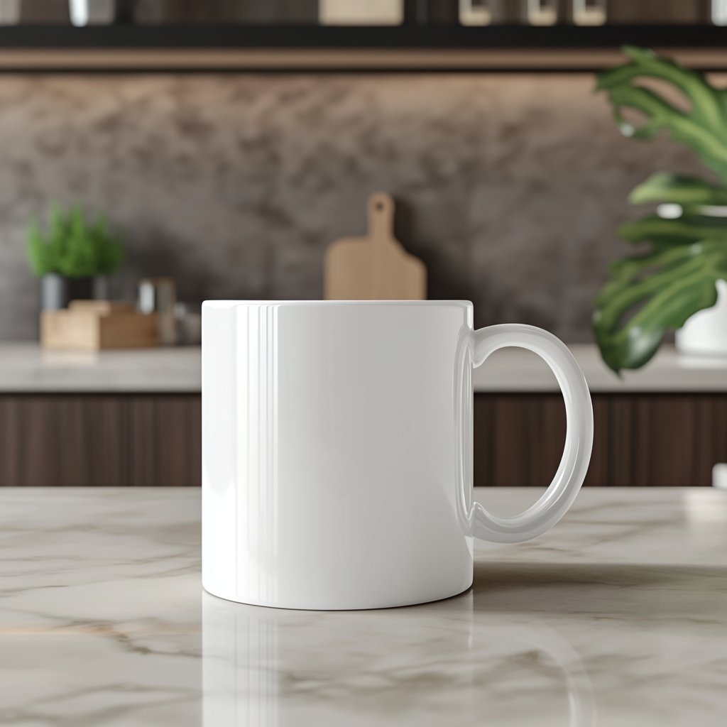 Blank Mug Mockup Minimalist Kitchen