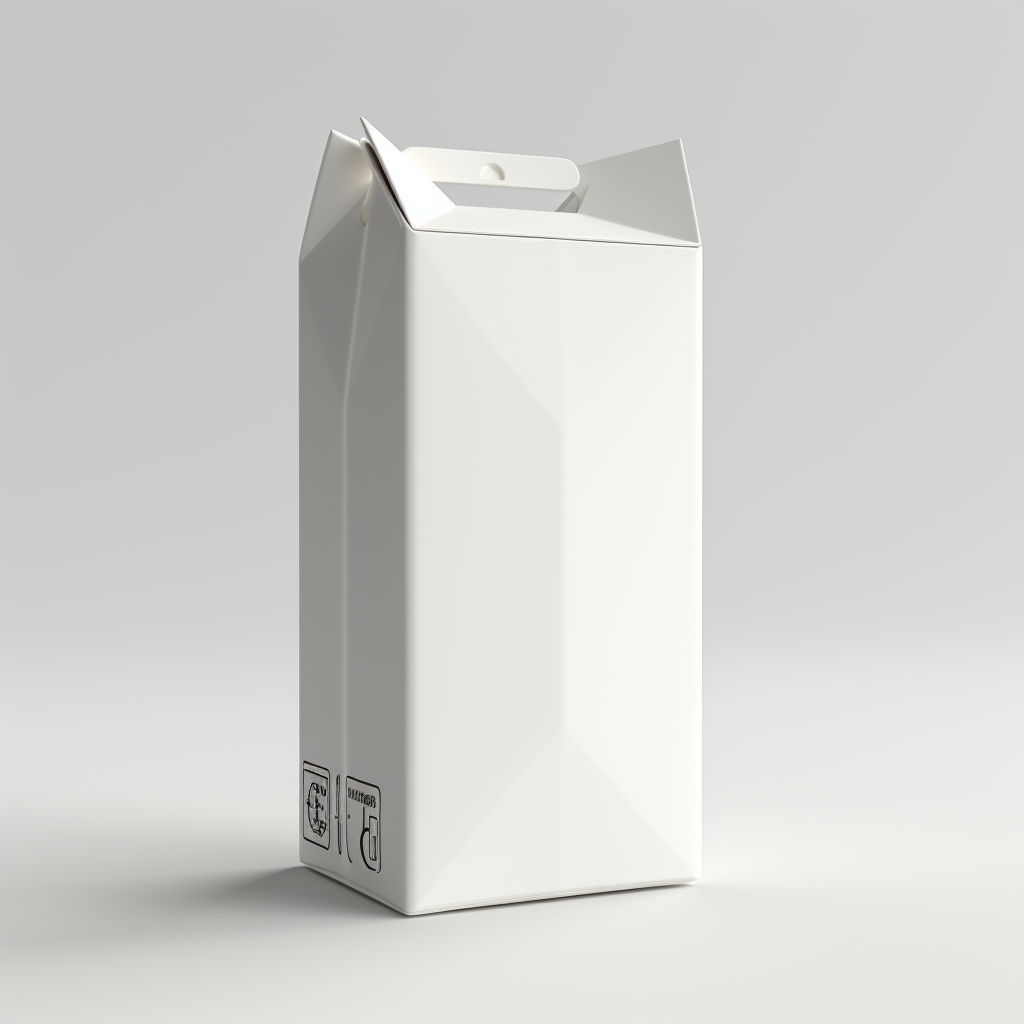 Blank white milk carton package