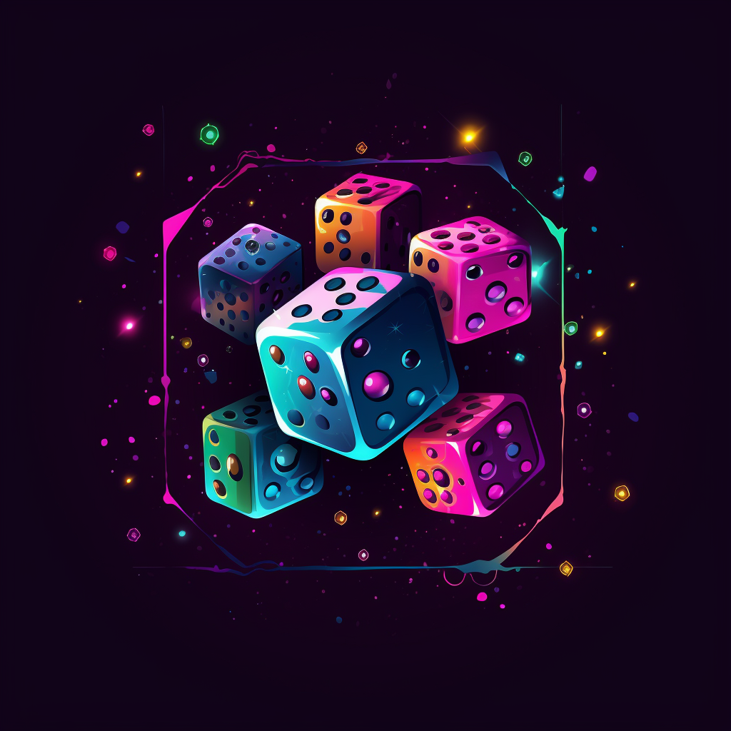 Logo of a blockchain casino cube