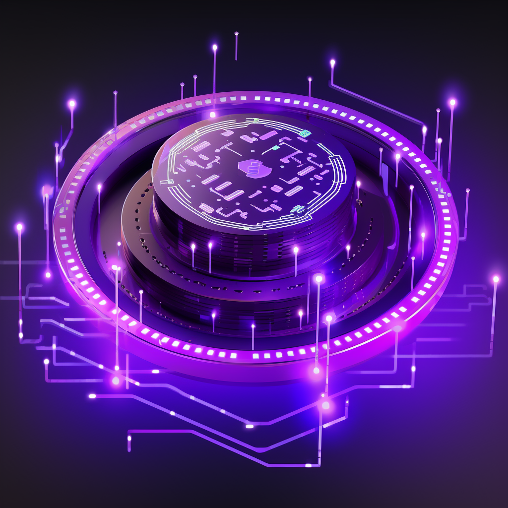 Purple blockchain network coin